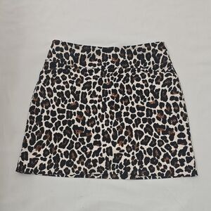 Swing Control Leopard Print Golf Skort 8